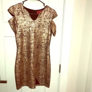 Metallic bodycon mini dress